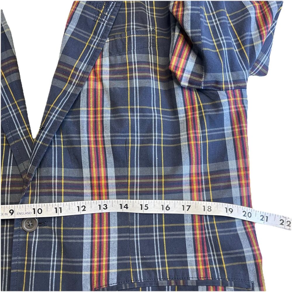Polo Ralph Lauren Vtg 90s Distressed Madras Plaid Sport Coat Blazer 44R Preppy - Picture 15 of 16